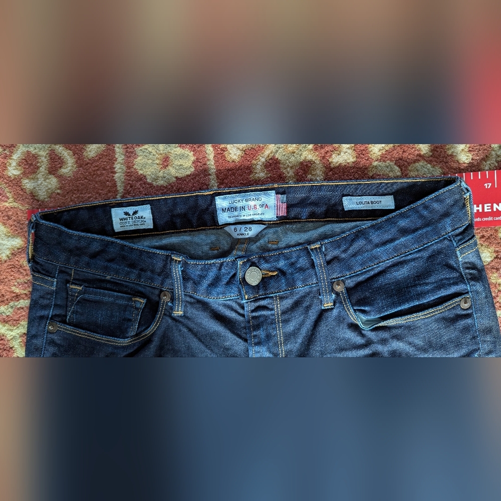 Lucky Collectable Handcrafted USA Jeans 6/28 Lolita Boot White Oak® Cone Denim® - Picture 10 of 16